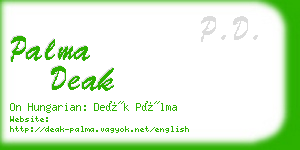 palma deak business card